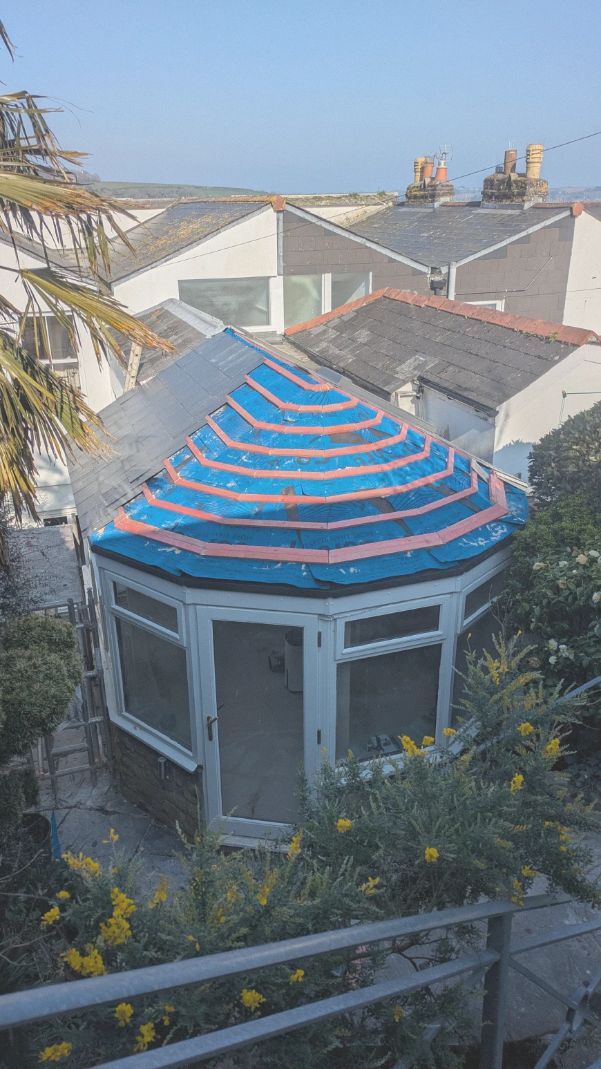 Conservatory roof structure in Falmouth, step 1
